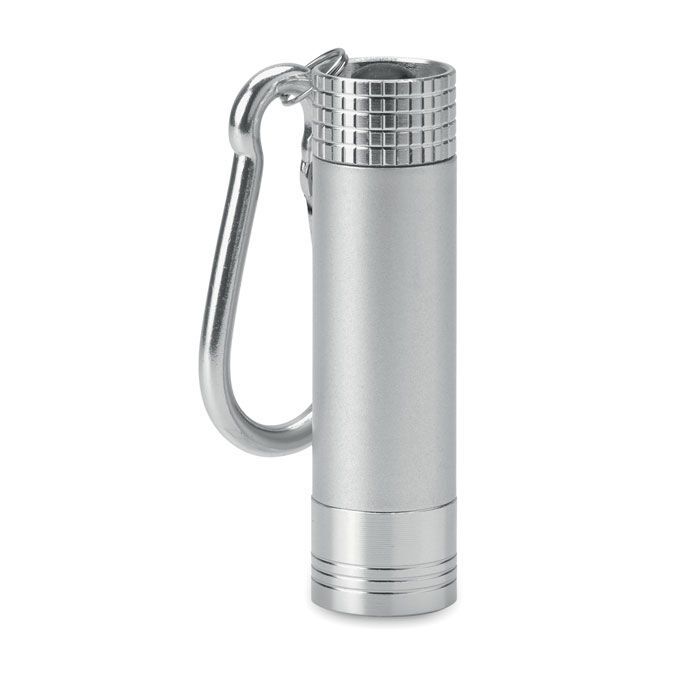 Taschenlampe mit Karabiner POP LIGHT - silber-860