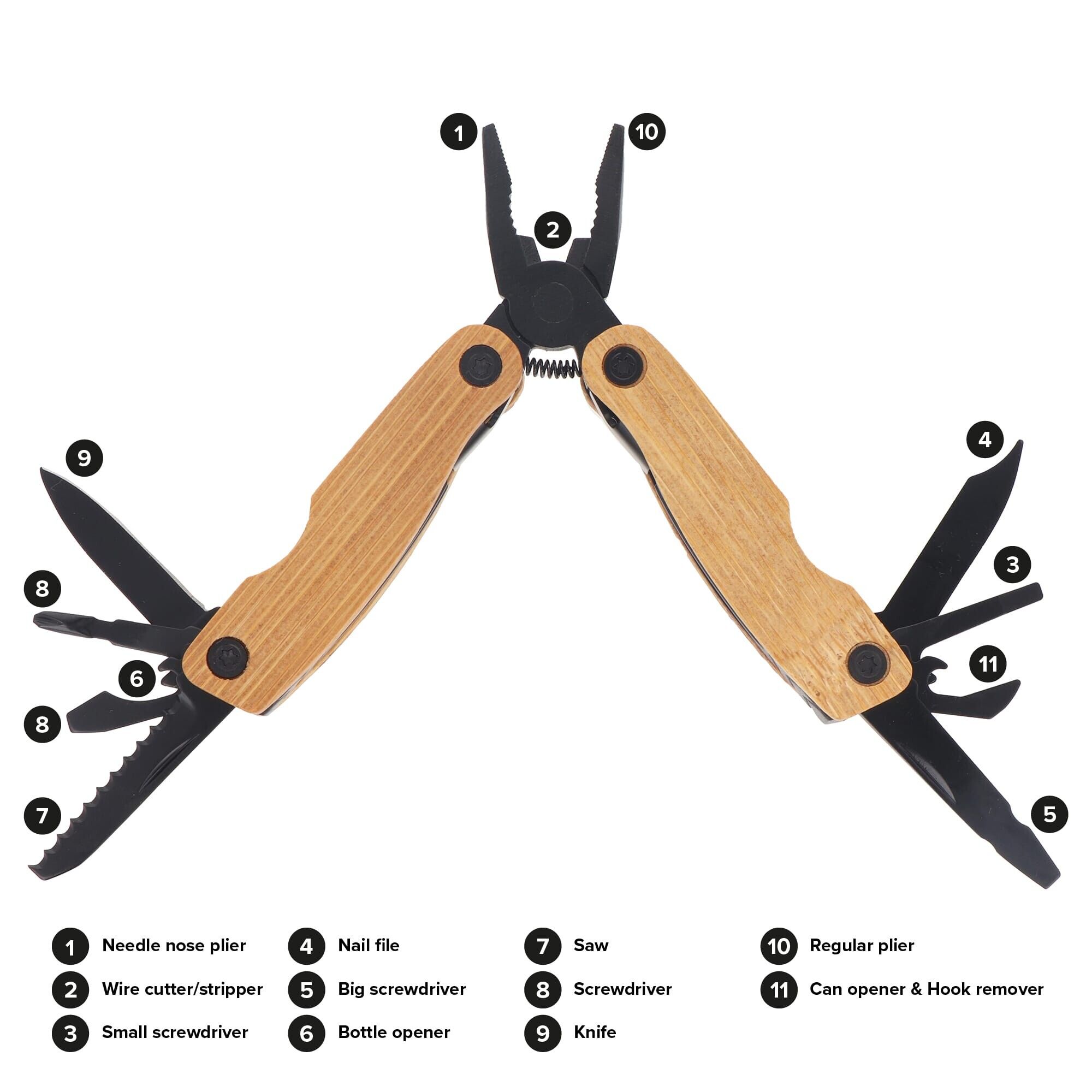Multi-Tool Bamboo 12 Funktionen - schwarz-916
