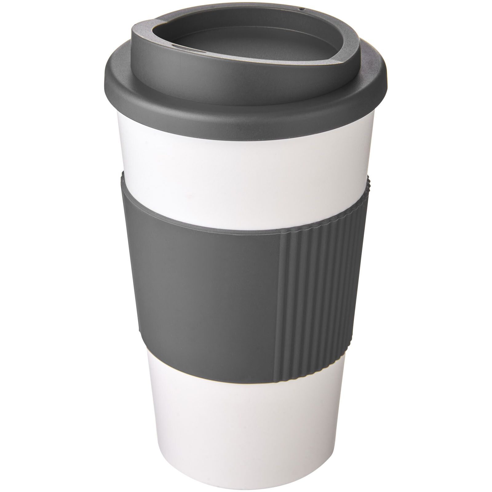 Americano 350 ml Isolierbecher mit Schutzring - weiss -  grau-53