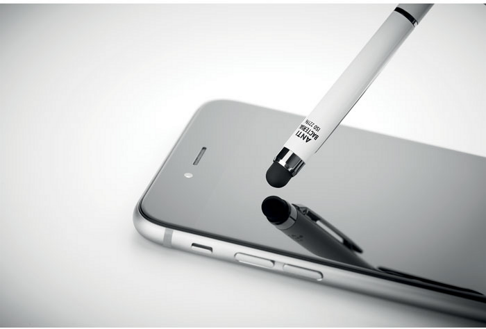 Ein Touchpen Stift bedient ein Smartphone Display.