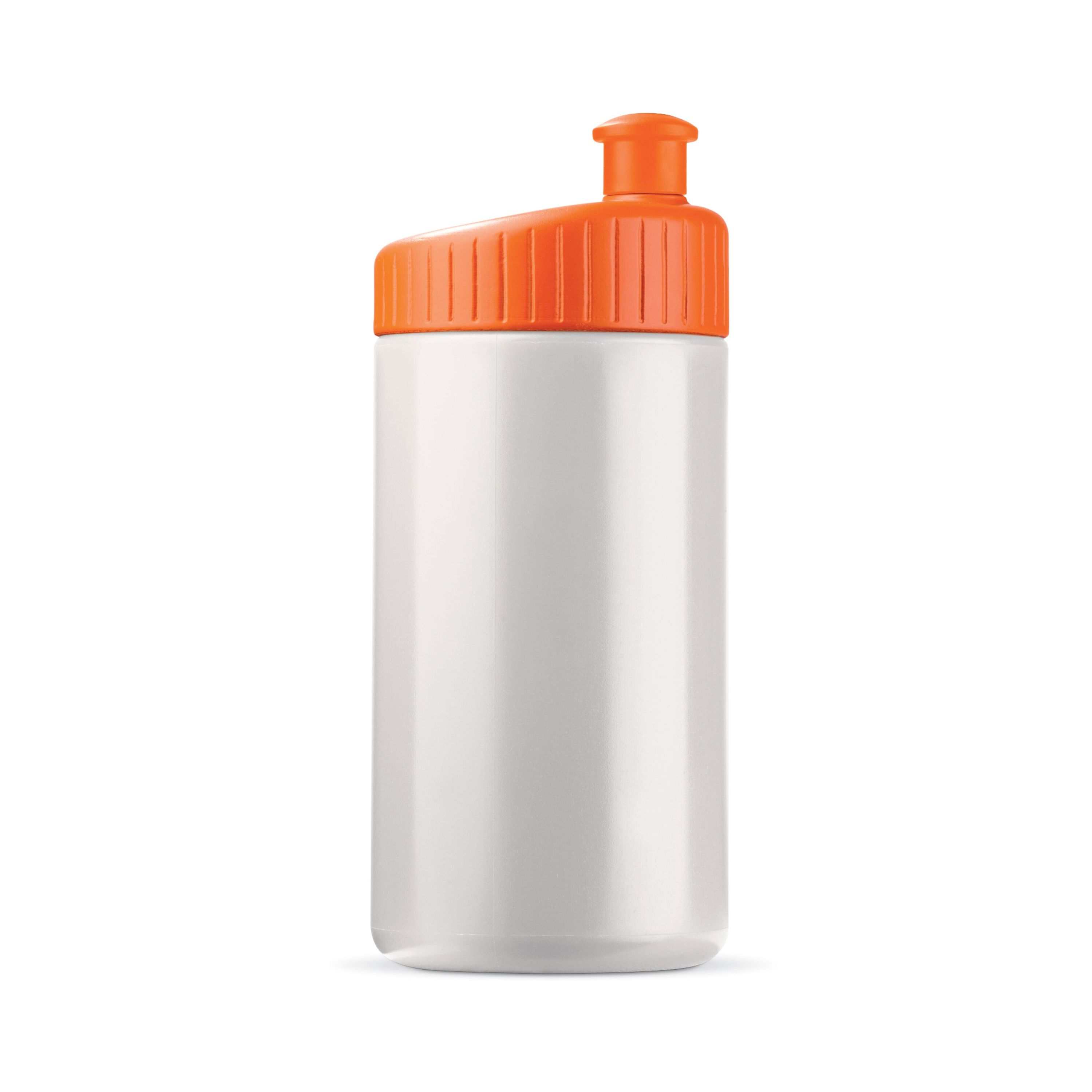 Sportflasche Design 500ml - weiss  -  orange-503