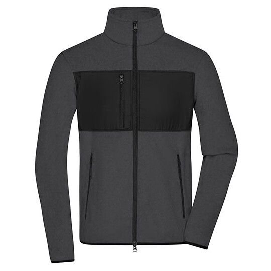 Men´s Fleece Jacket - dark melange - black-773