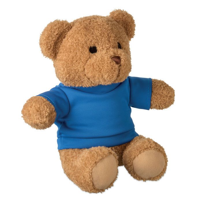 Teddybär mit T-Shirt 23cm JACKIE - blau-636