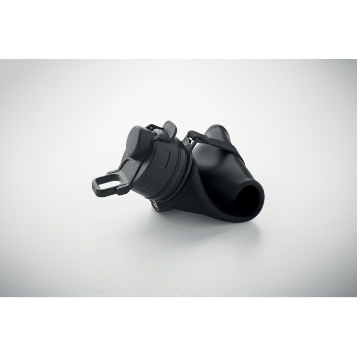 Faltbare Sportflasche Silikon LETT - schwarz-310