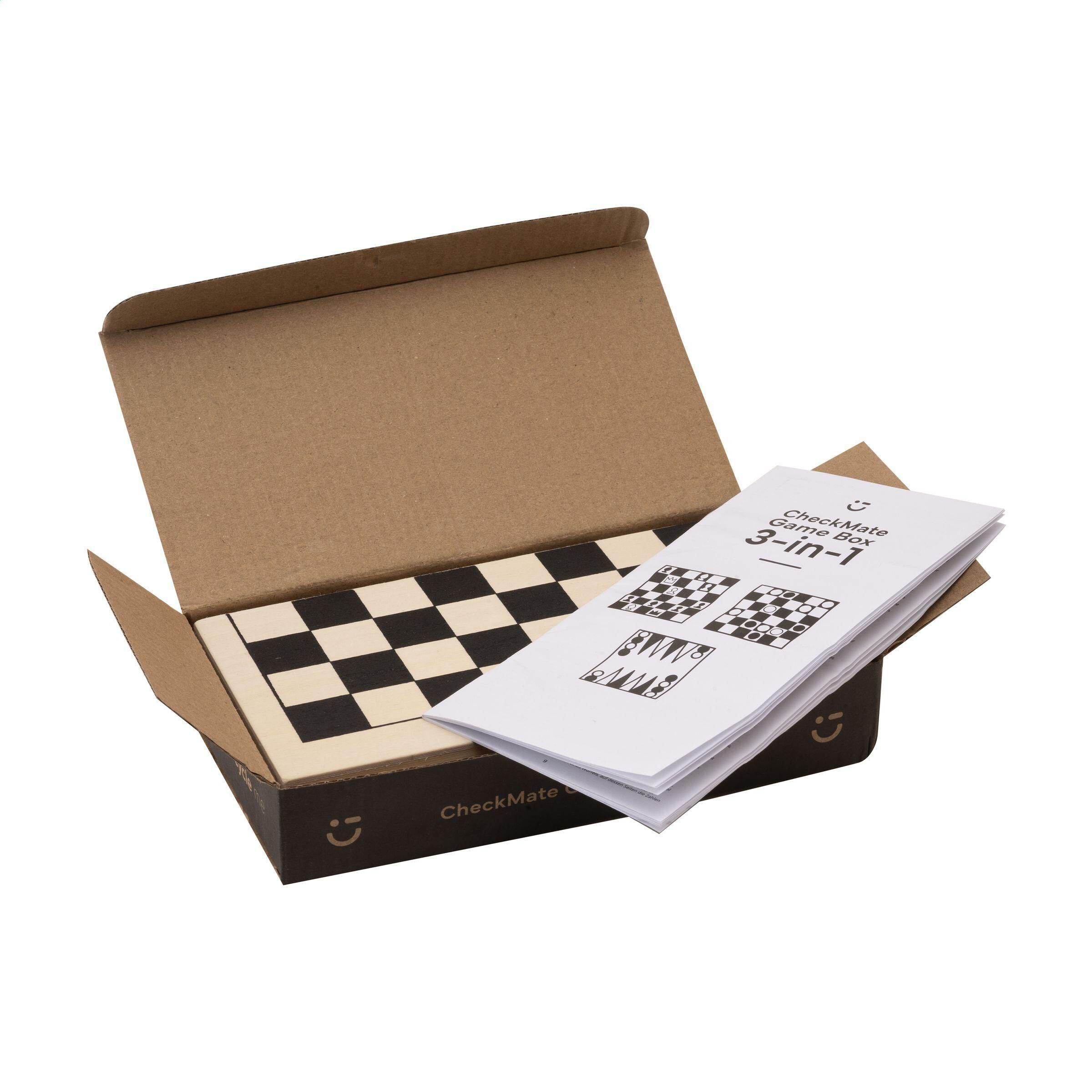 CheckMate Game Box 3-in-1 Spiel - holz-403