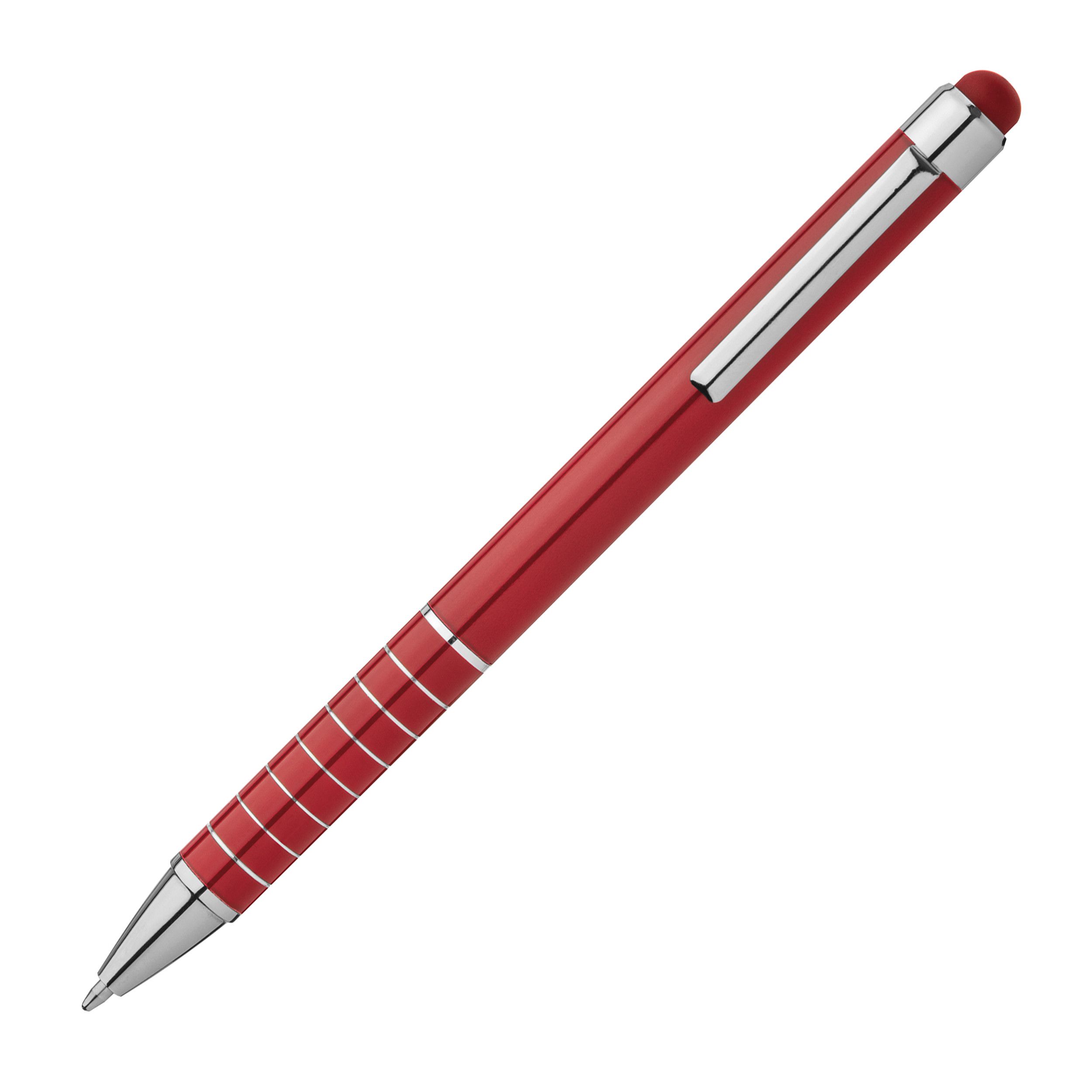 Metall Kugelschreiber mit Touch-Pen Luebo - rot-344