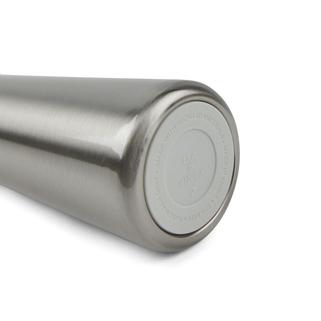 VINGA Erie 450ml Vakuumflasche aus RCS recyceltem Stahl - silber-492