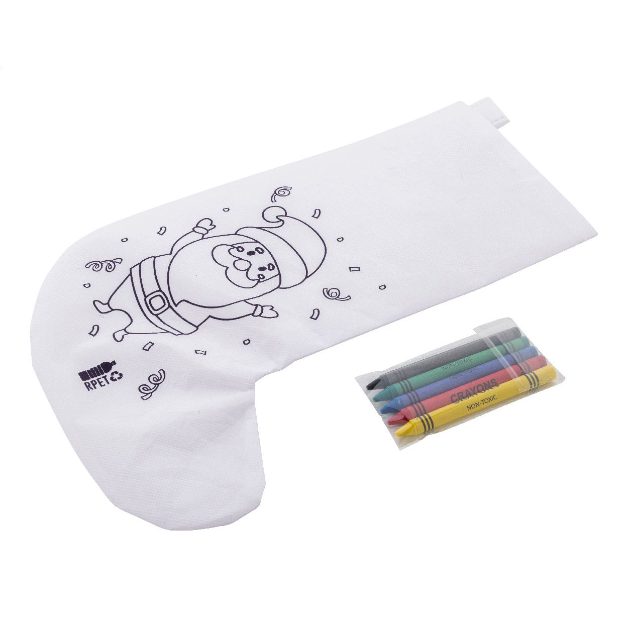Julfar Gift Weihnachtsstrumpf zum Ausmalen - weiß-589