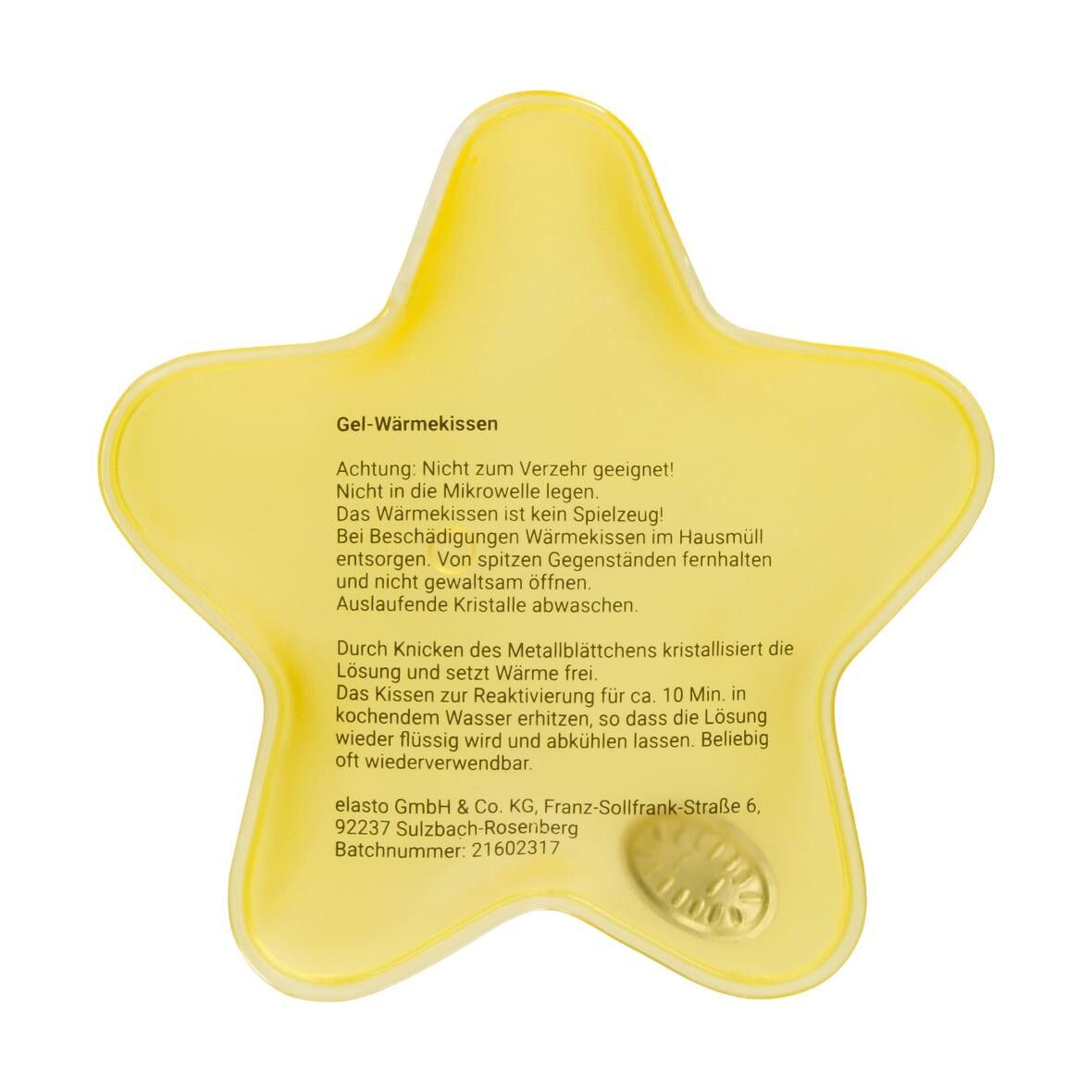 Gel-Wärmekissen Stern - gelb-276