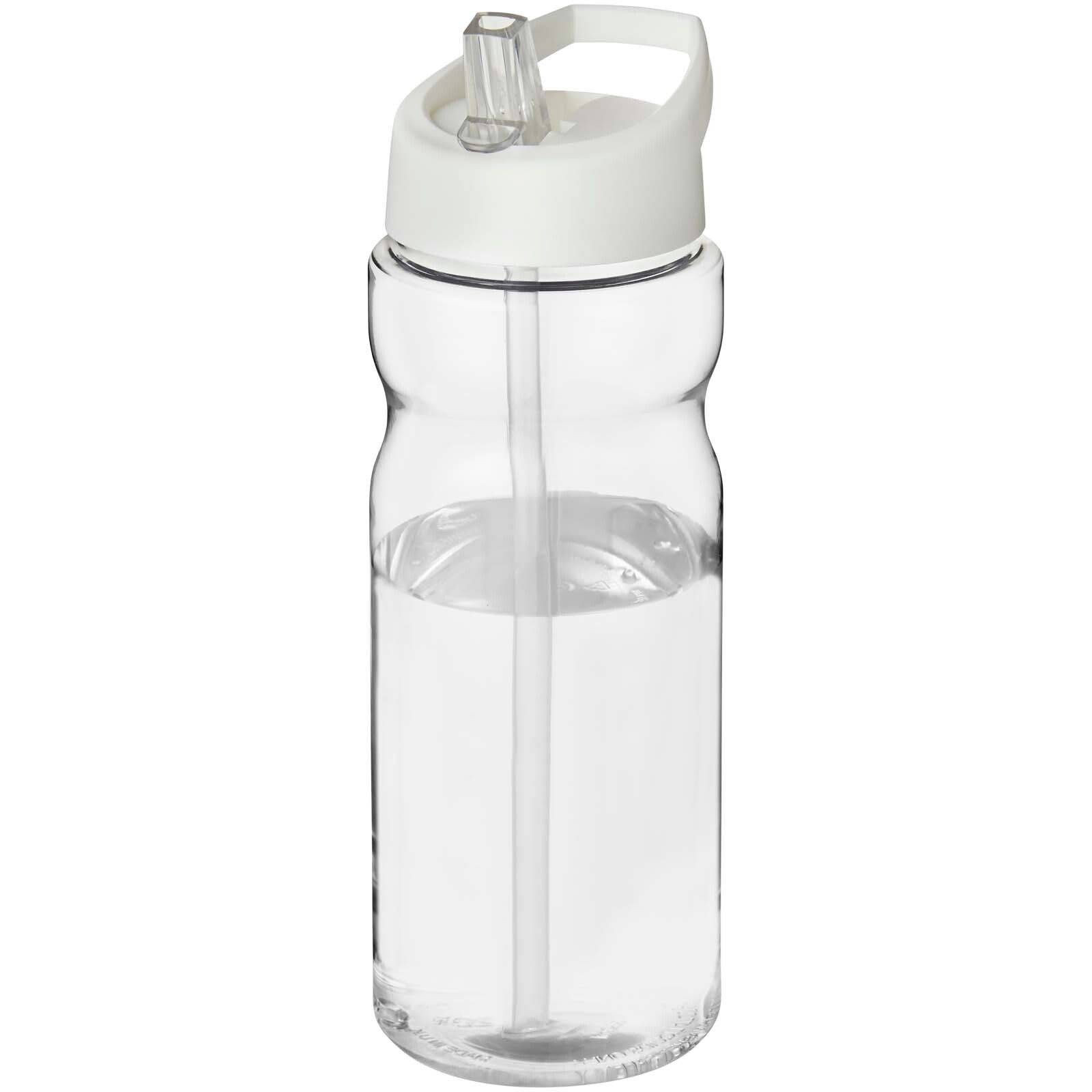 H2O Active Eco Base 650 ml Sportflasche mit Ausgussdeckel - transparent -  weiss-342
