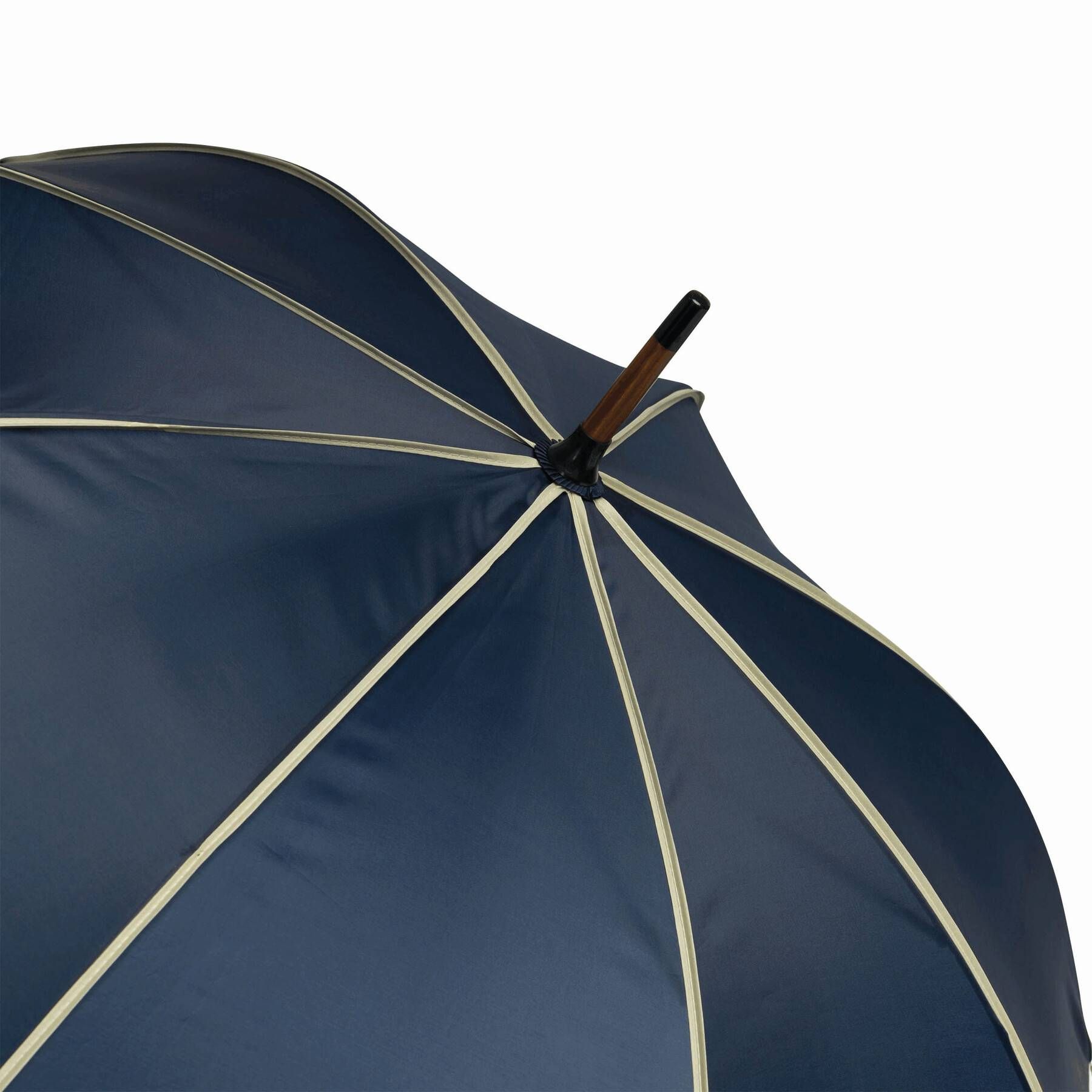 Automatik-Holzstockschirm WALTZ - beige - marineblau-699