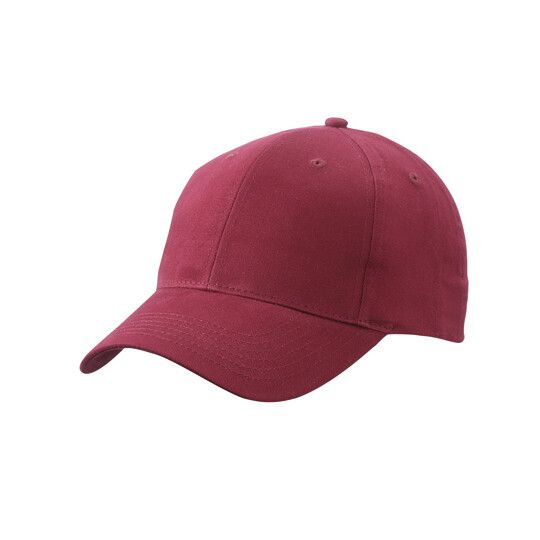 Brushed 6-Panel Cap - burgundy-859