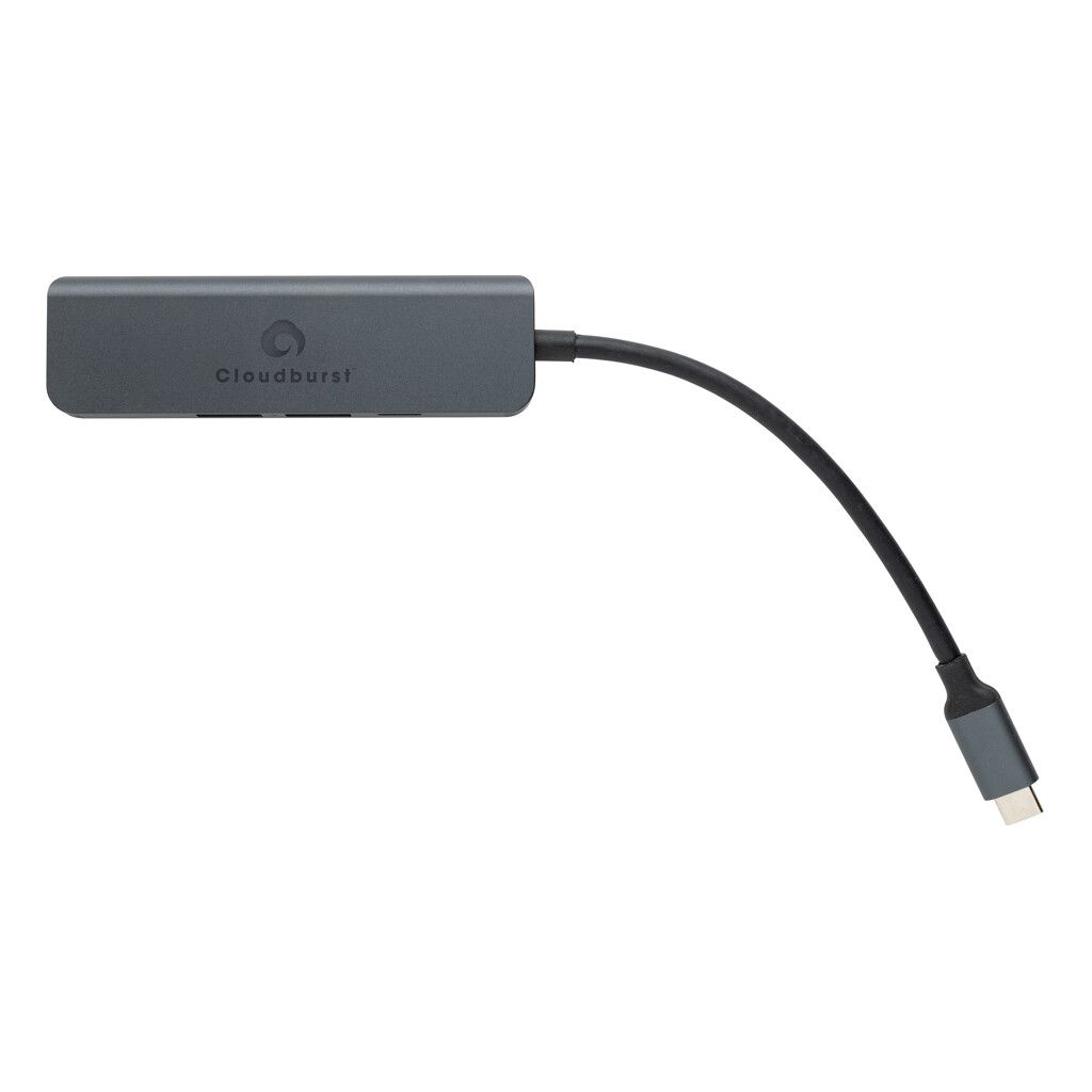 Terra Hub aus RCS recyceltem Aluminium mit HDMI-Input - grau-255