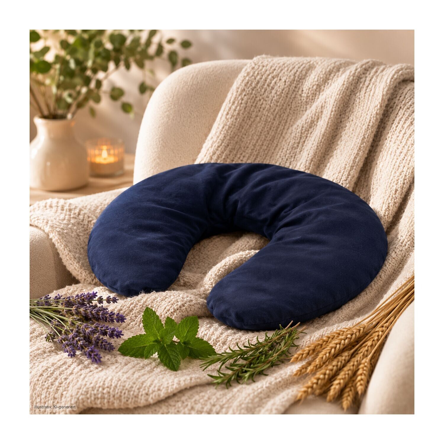 Nackenhörnchen Körnerkissen Relax - navy-191