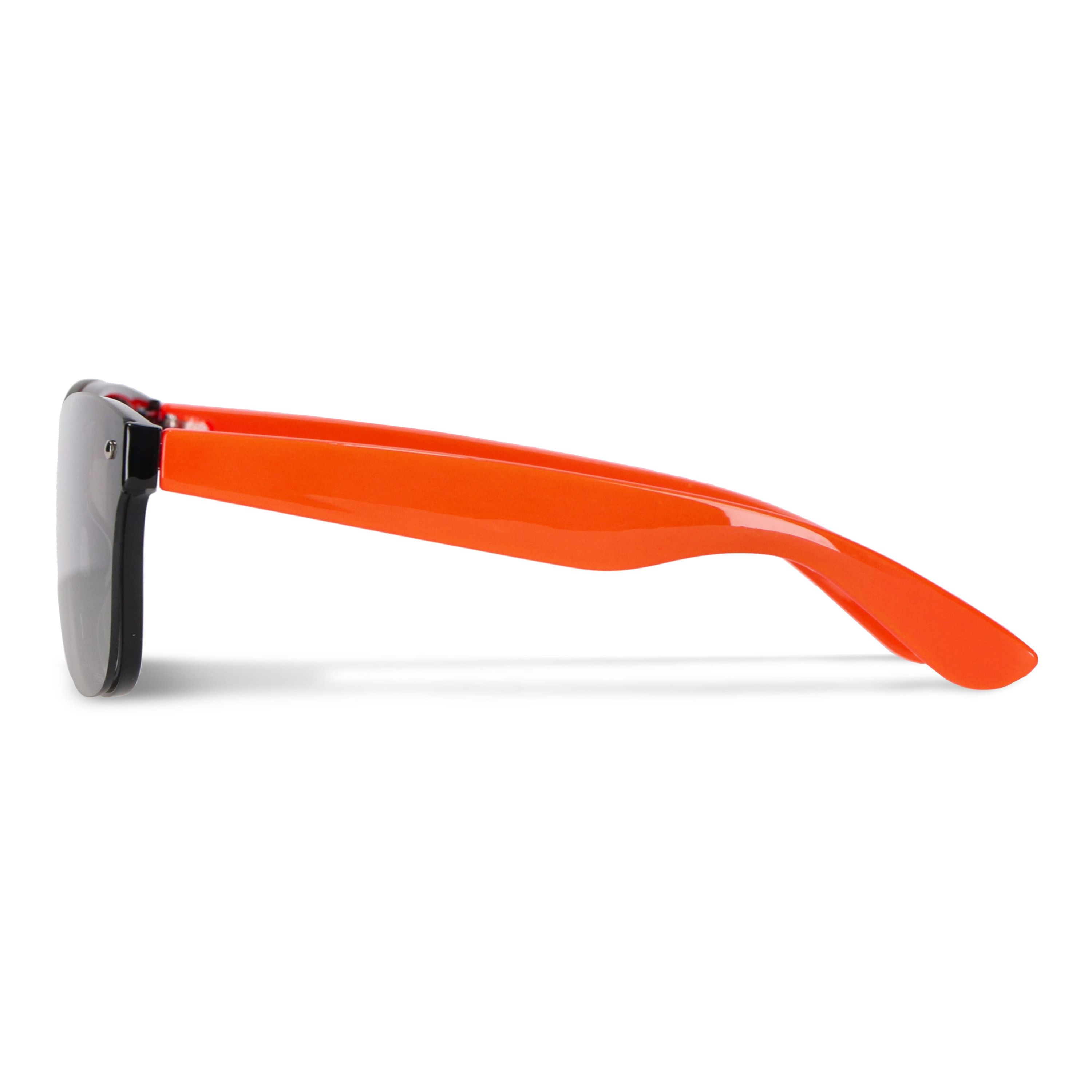 Justin R-PC Sonnenbrille mit verspiegelten Uni-Gläsern UV400 - orange-449