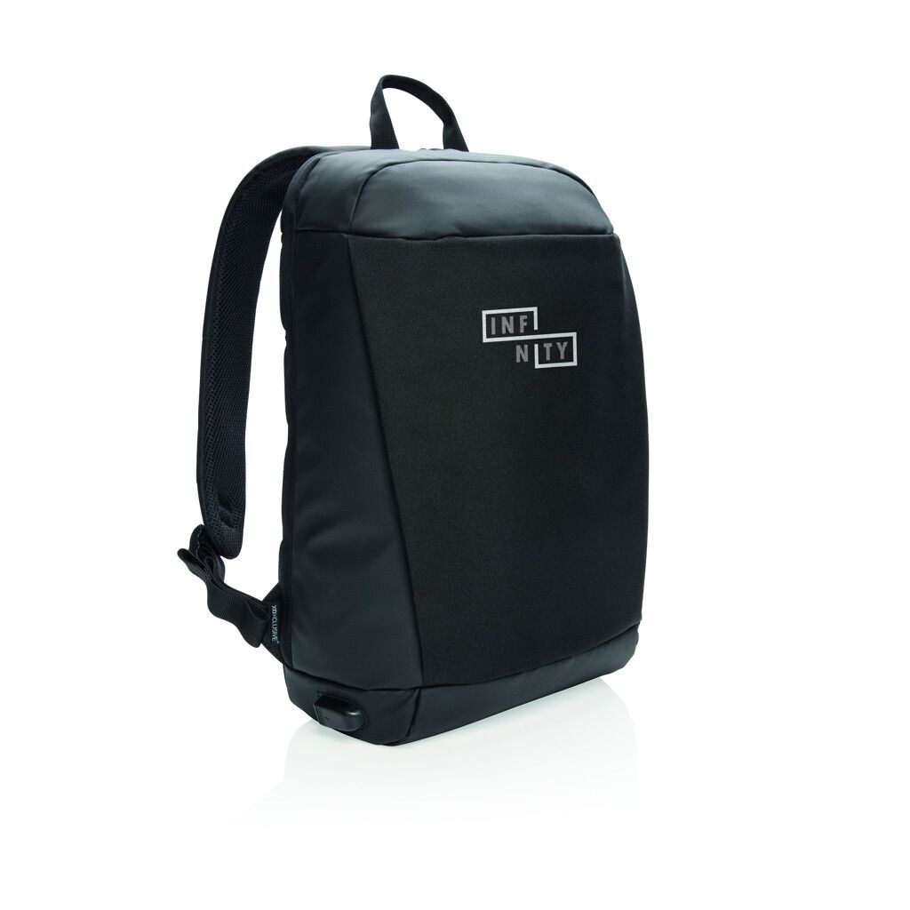 Madrid Anti-Diebstahl RFID USB Laptop-Rucksack - schwarz-763