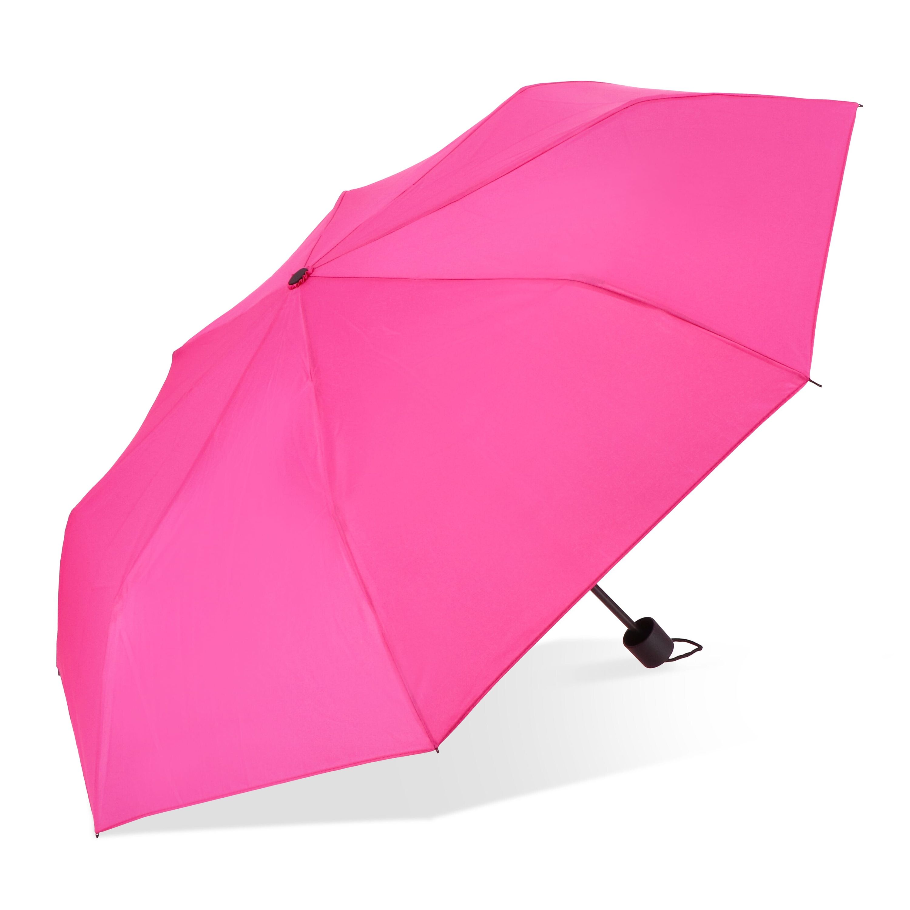 Congo 190T Pongee 21 Faltbarer Regenschirm - rosa-768