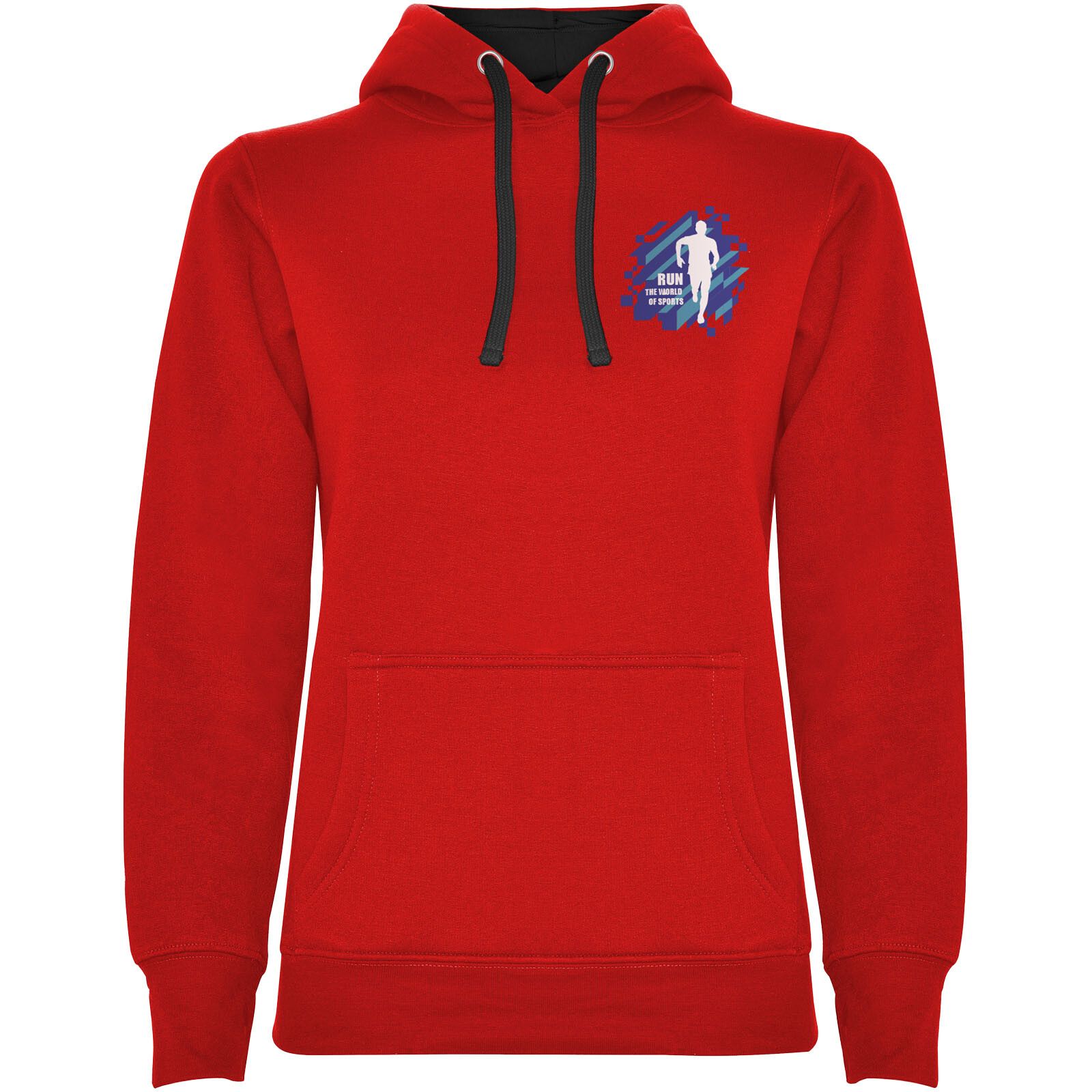 Urban Kapuzenpullover für Damen - rot -  schwarz - M-93
