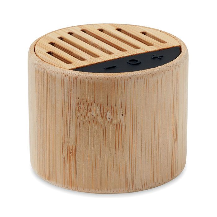 Wireless Lautsprecher Bambus ROUND LUX - holz-118