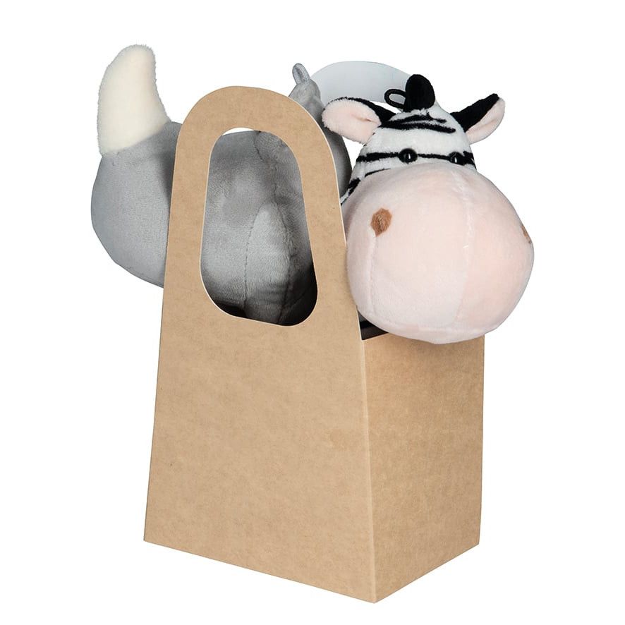 Geschenkverpackung für Kuscheltiere - Größe S - natur-975