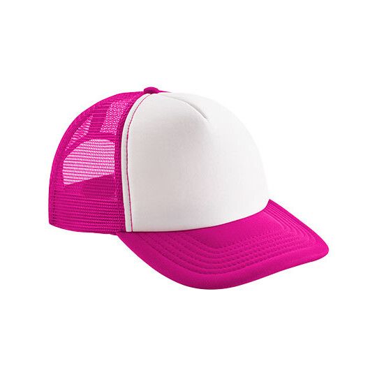 Junior Vintage Snapback Trucker - fuchsia - white-9