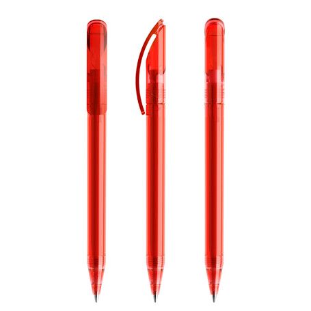 prodir DS3 TTT Twist Kugelschreiber transparent - rot-900