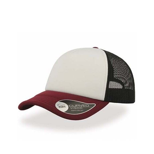 Rapper Cap - white - black - burgundy-907
