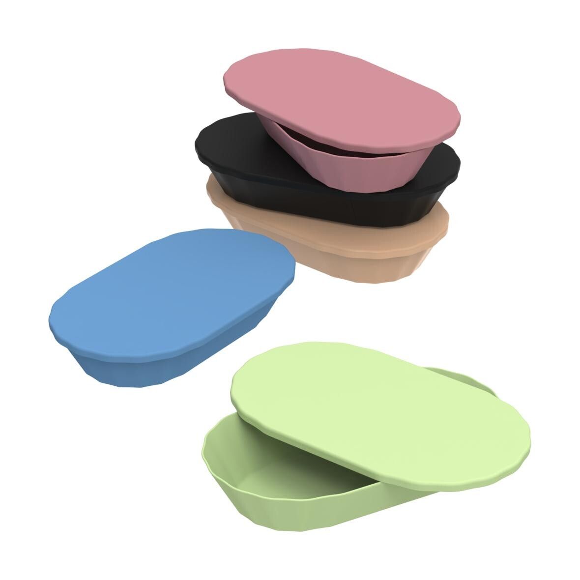 Snackschale ToGo, mit Deckel - behagliches blau-845