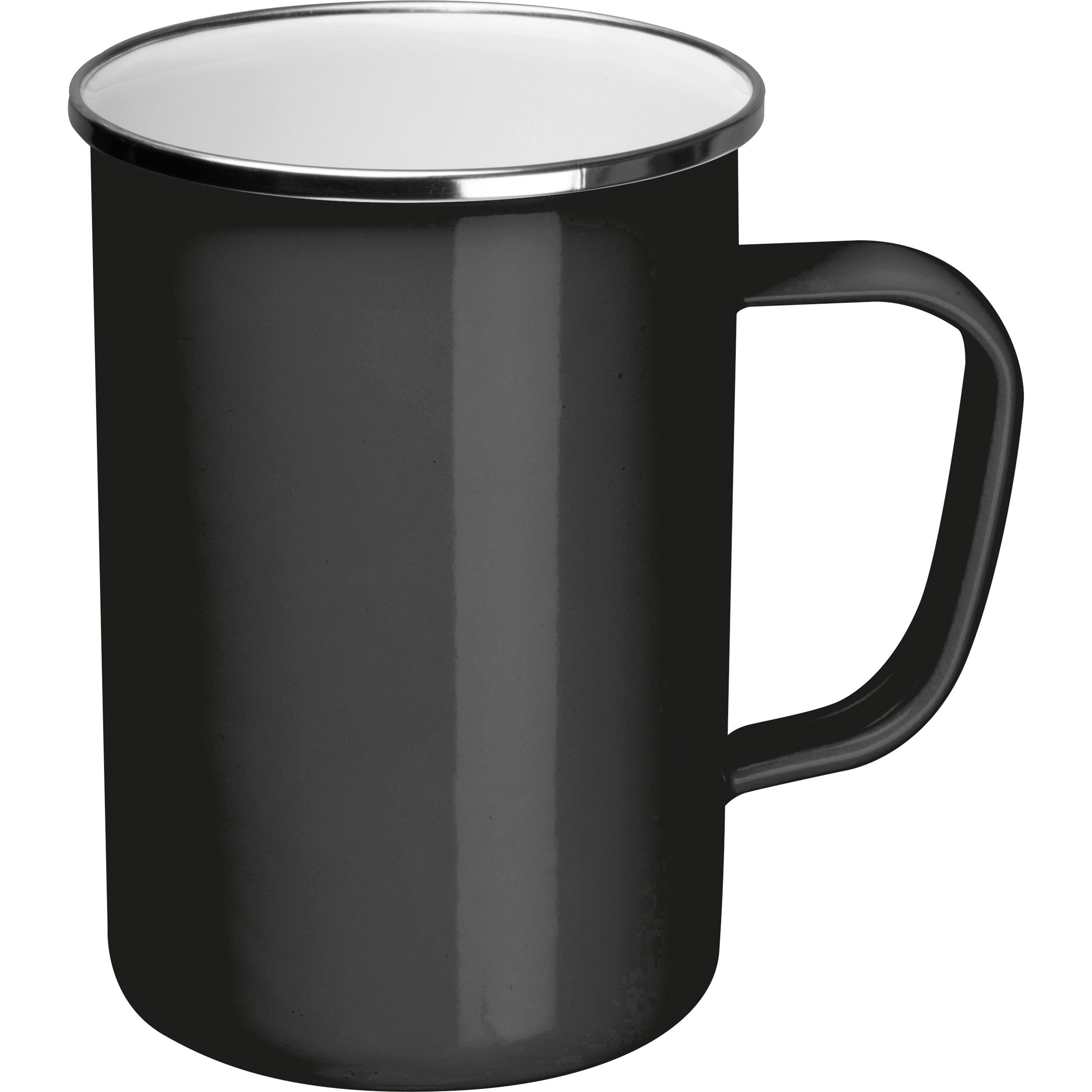 Emaille Tasse - schwarz-61