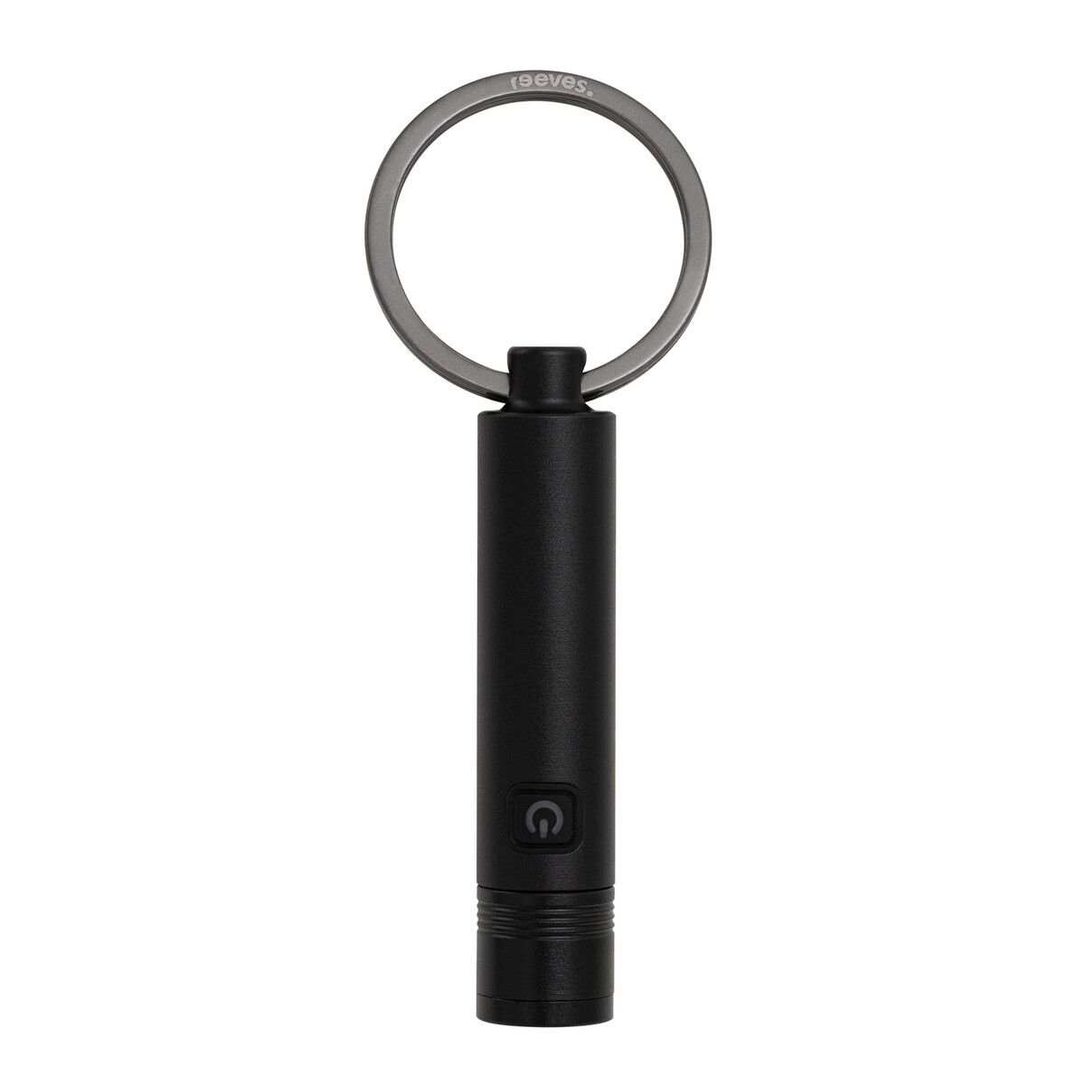 Schlüsselanhänger mit wiederaufladbare LED Taschenlampe PORTO LIGHT - schwarz-705