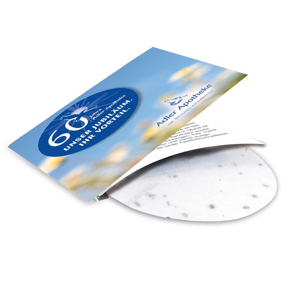 Green-Card mit Samen - Sommerblumenmischung, Digitaldruck Vorderseite-669