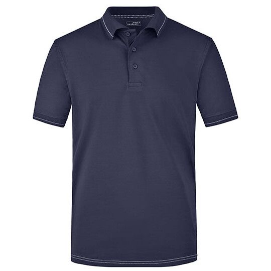 Men´s Elastic Polo - navy - white-910