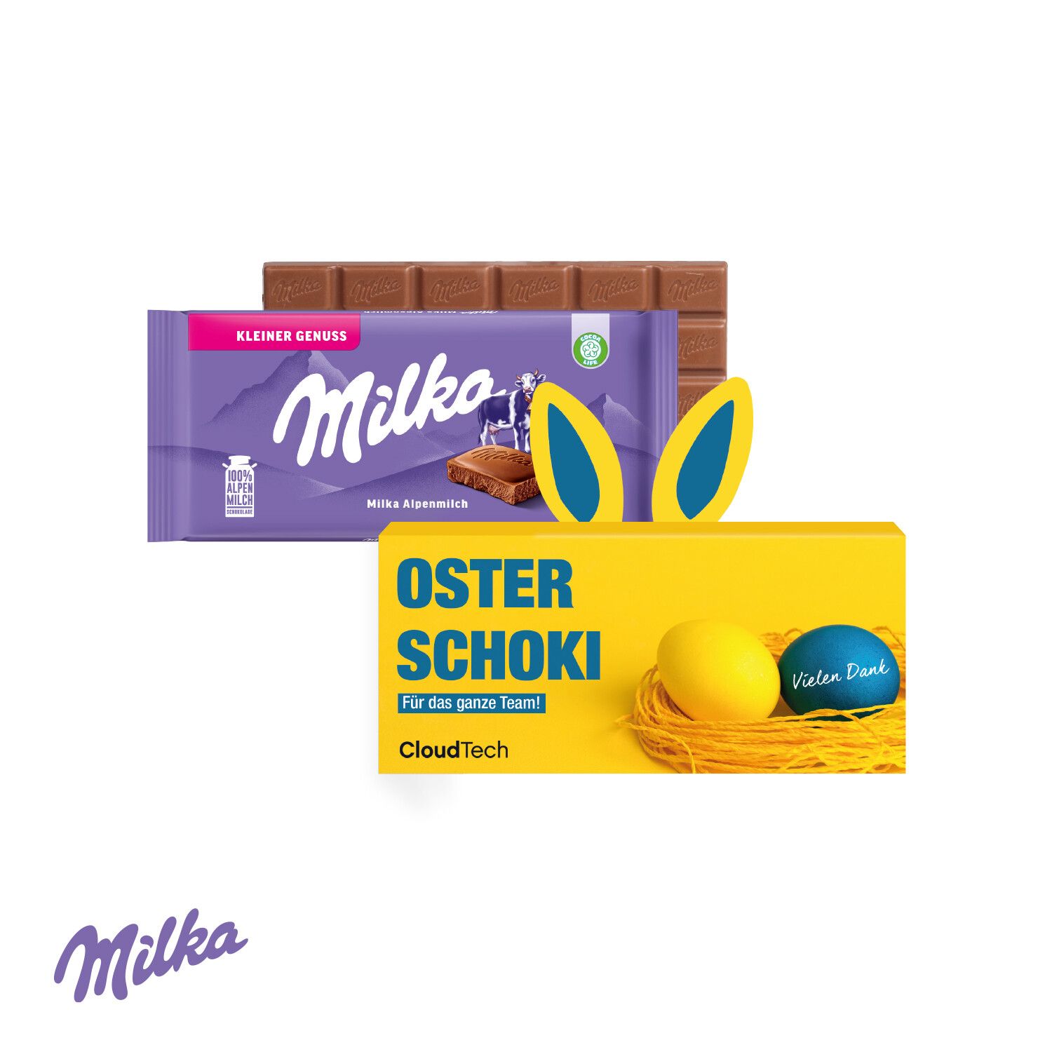 Milka Schokoladentafel mit Hasenohren-665