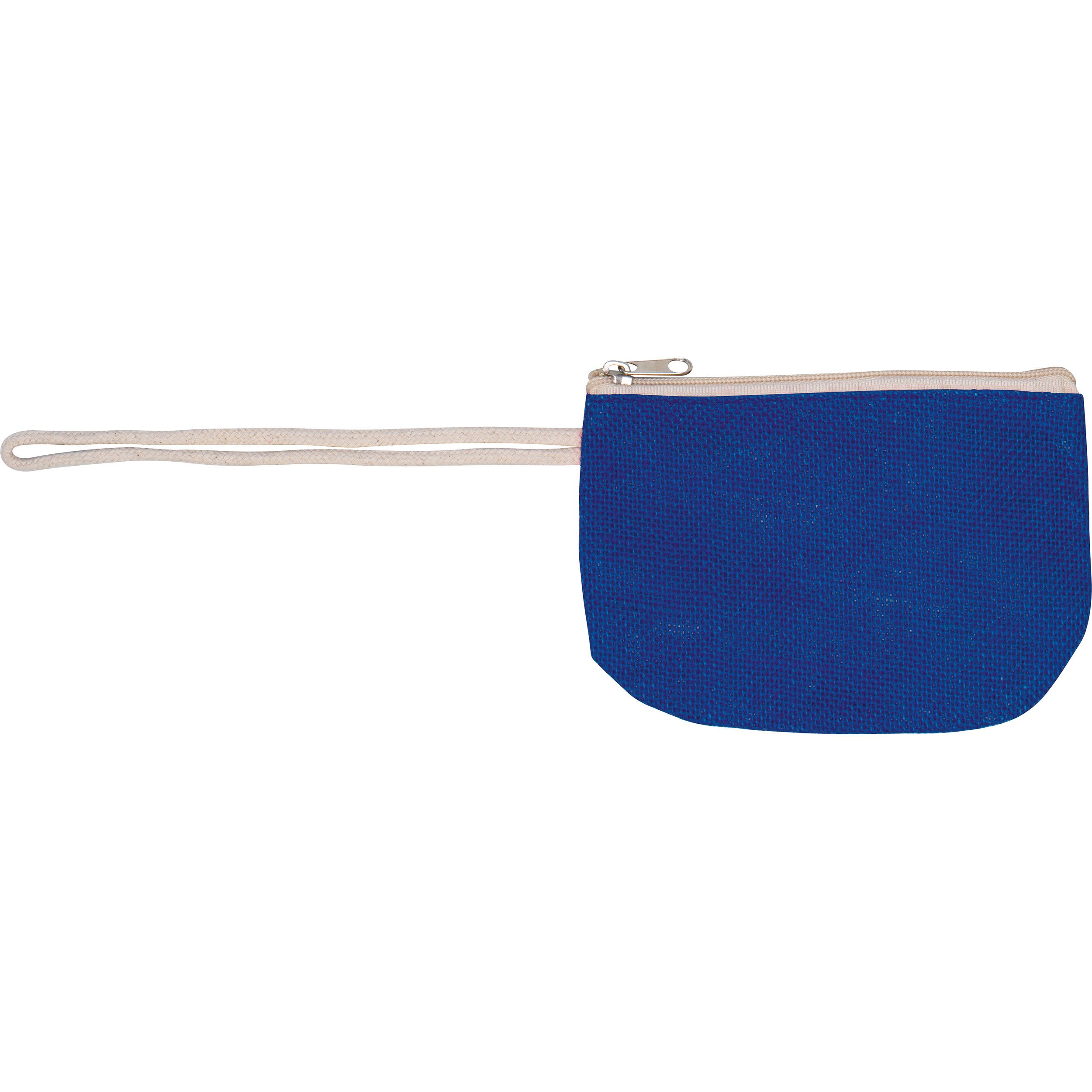 Jutetasche mit Kordelgriffen - blau-290