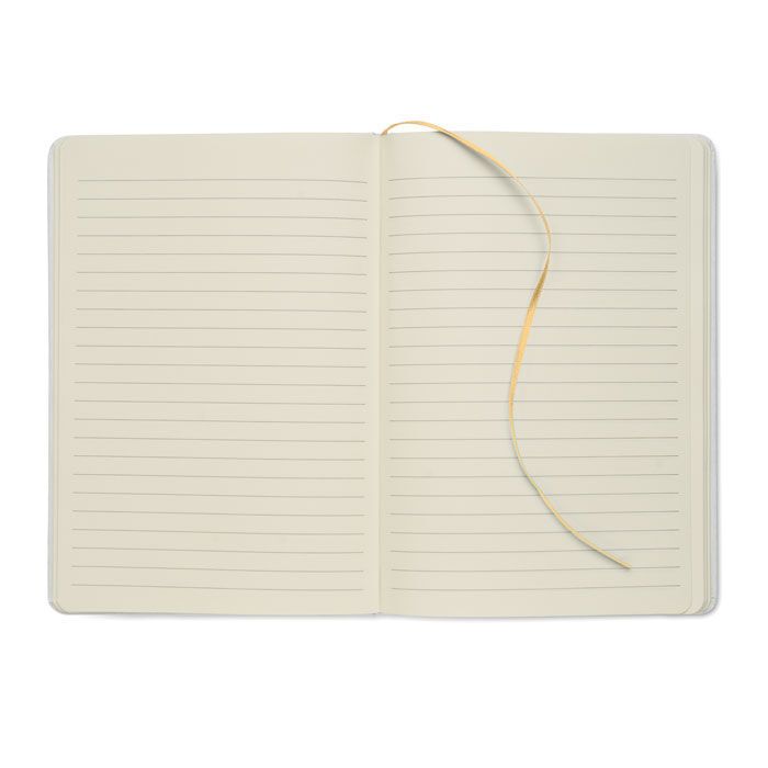 DIN A5 Notizbuch für Gravur ROUTE WHITE - golden-458
