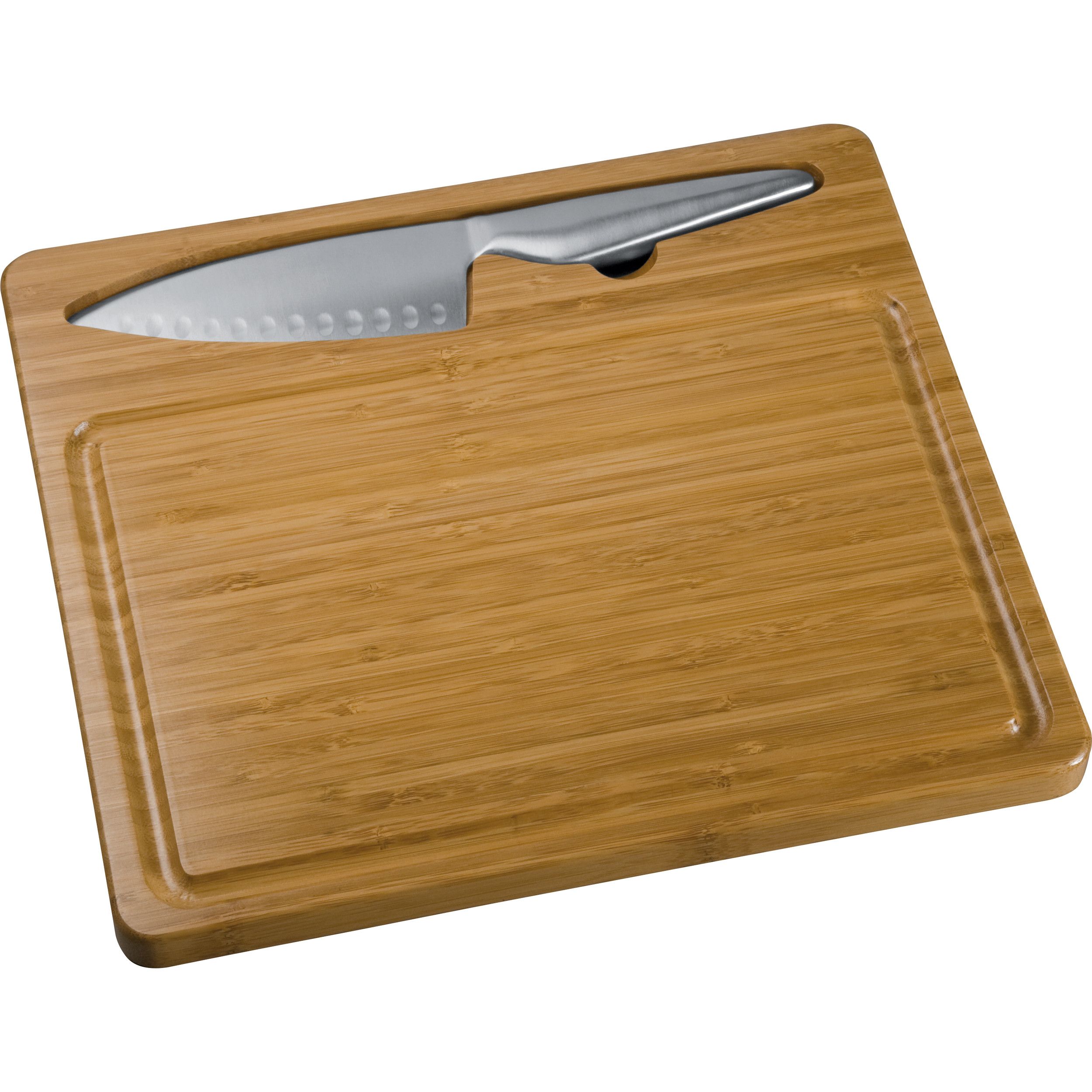Schneidebrett mit Messer Mantova - braun-375
