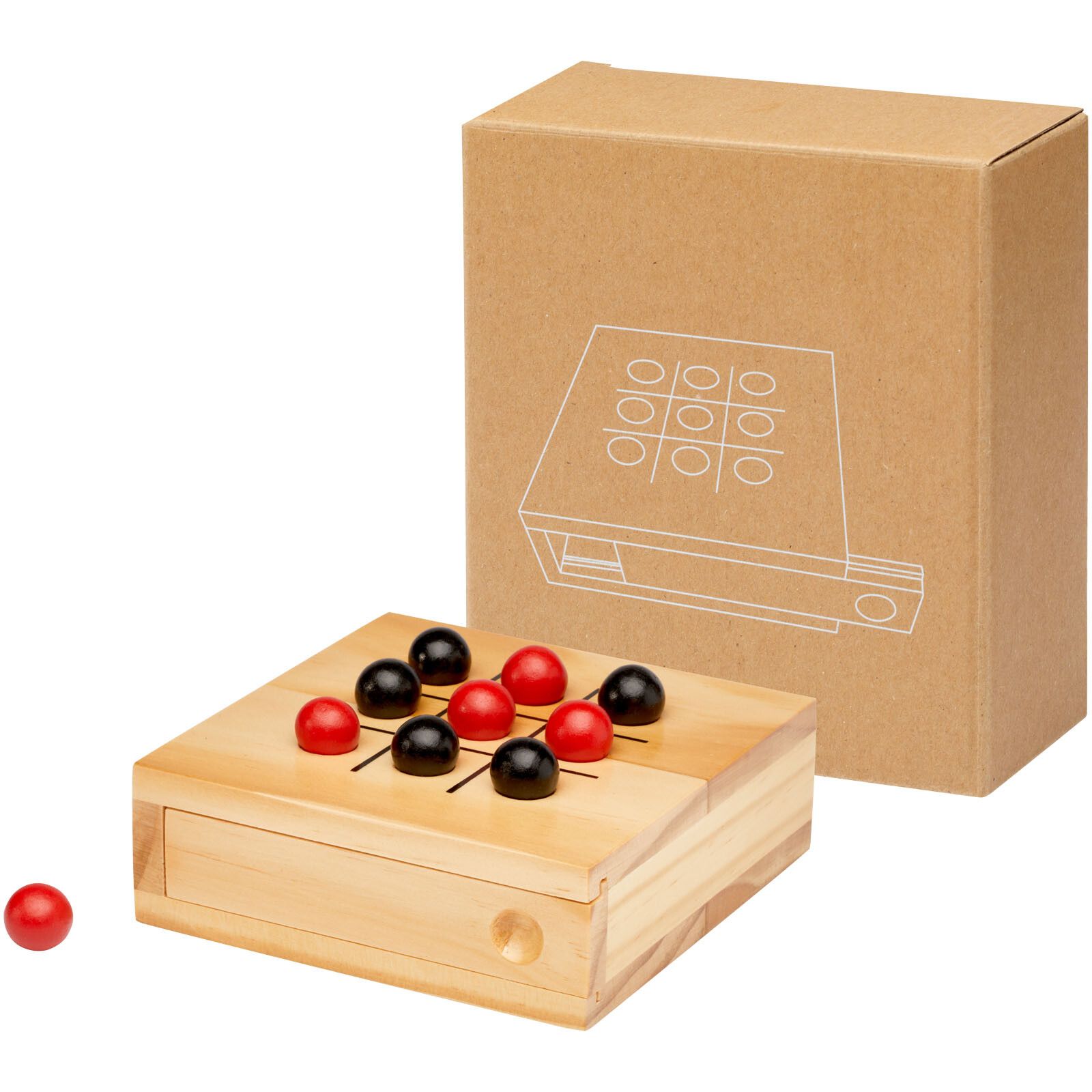 Strobus Tic-Tac-Toe Spiel aus Holz - natur-519