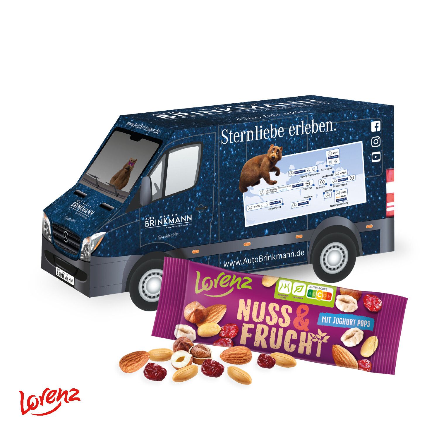 3D Präsent "Transporter" mit Lorenz Nuss & Frucht-19