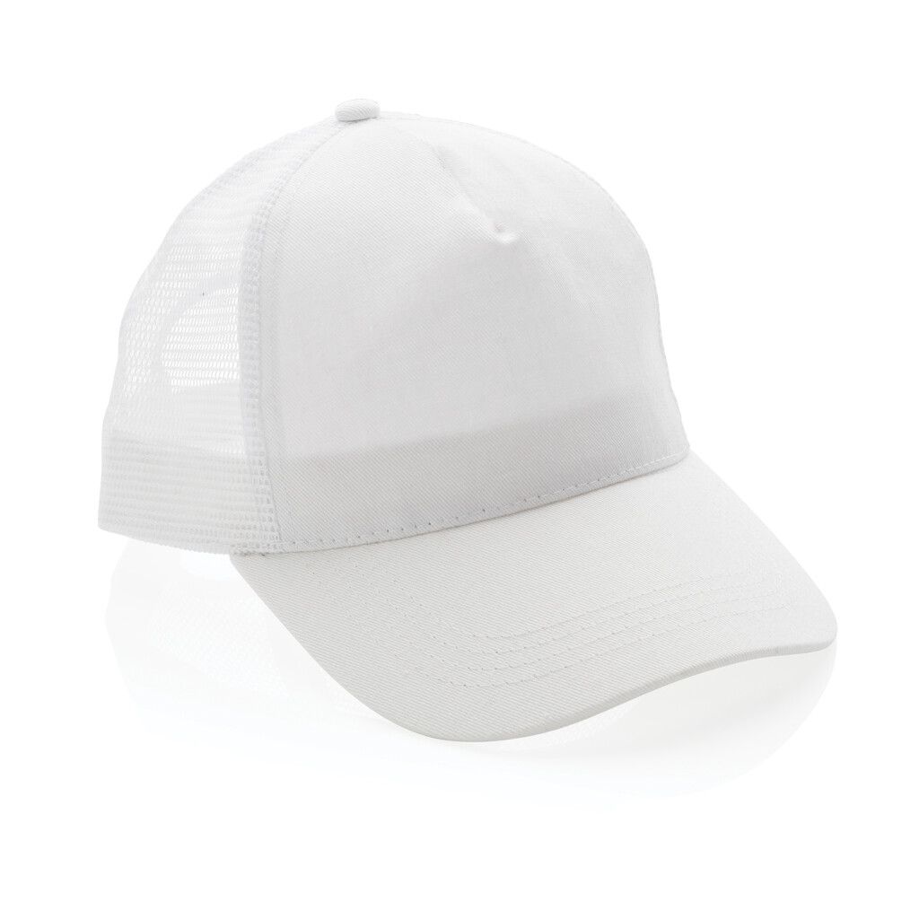 Impact AWARE™ 190gr Brushed rCotton 5 Panel Trucker-Cap - weiß-428