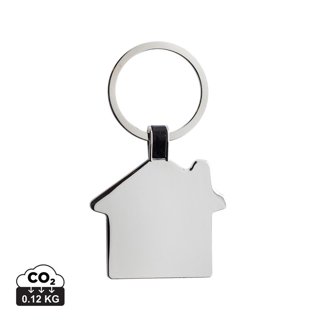 Schlüsselring Haus aus RCS rec. Zinklegierung - silber-965