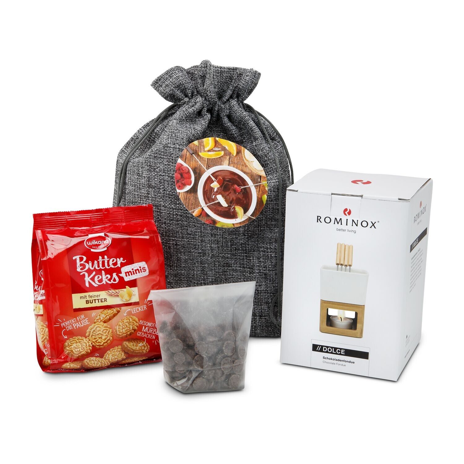 Geschenkset Schokofondue im Beutel-175