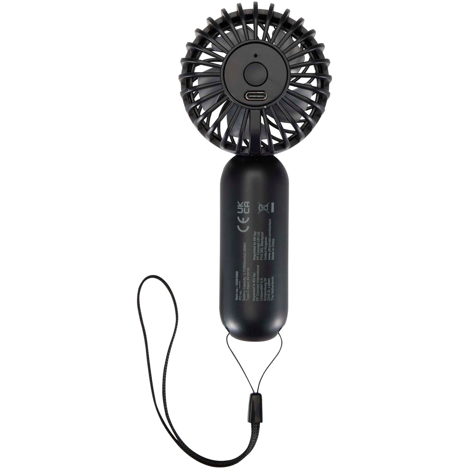 Aervia Tragbarer Ventilator aus recyceltem Kunststoff - schwarz-961