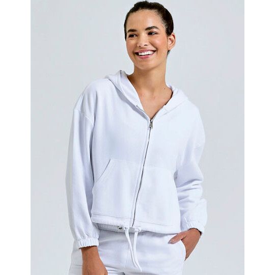 Women´s Recycled Drawstring Full-Zip Hoodie - nude-298