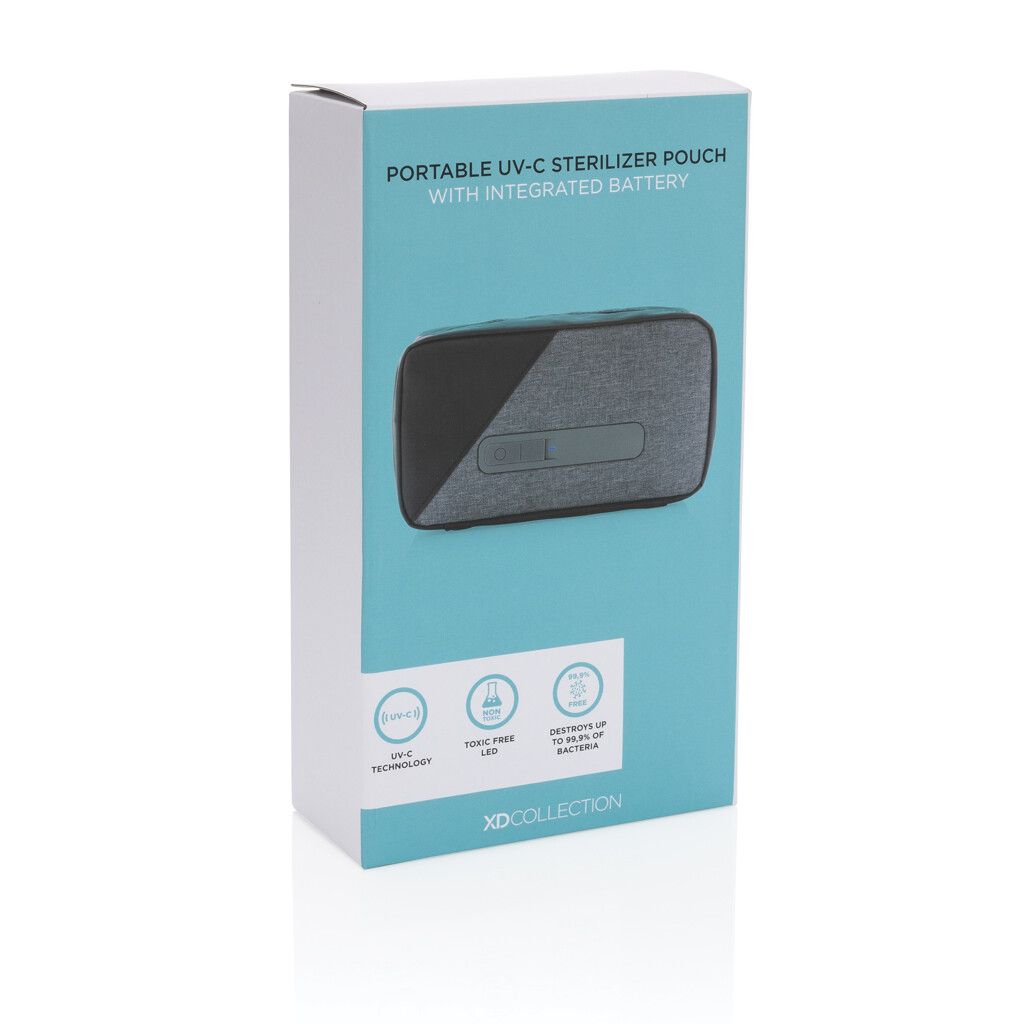 Tragbare UV-C-Sterilisationstasche mit integriertem Akku - grau-133