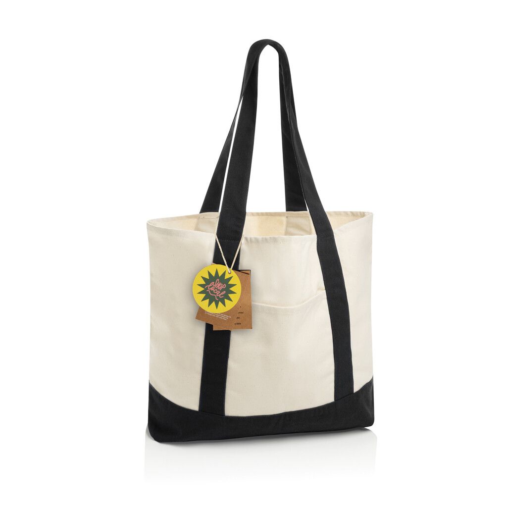 SHOP LOCAL AWARE™ Tasche aus recycelter Baumwolle, 350g/m² - schwarz-414
