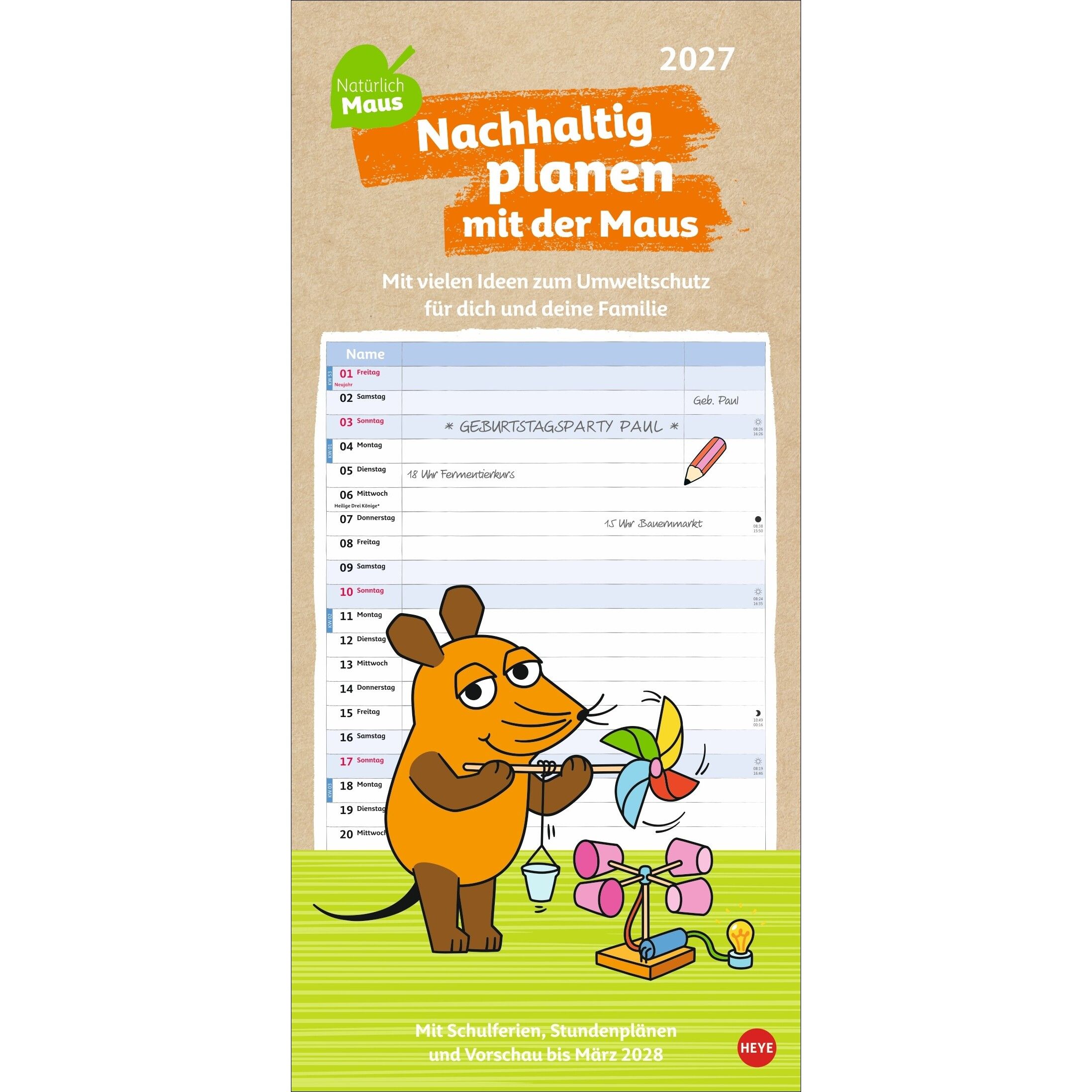Nachhaltig Planen mit der Maus - Kinder Kalender-449
