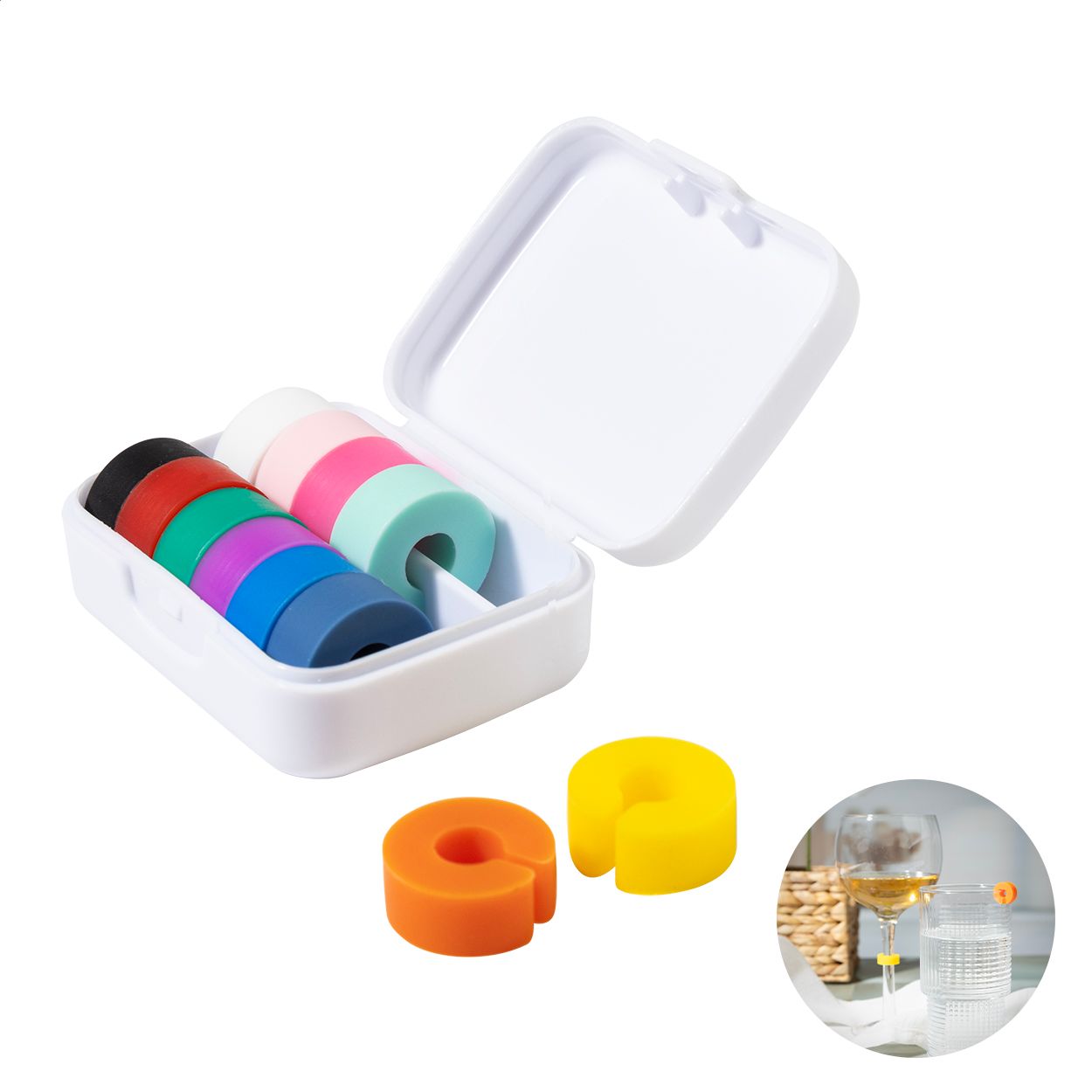 Cupperty Glasmarkiererset - weiß-680