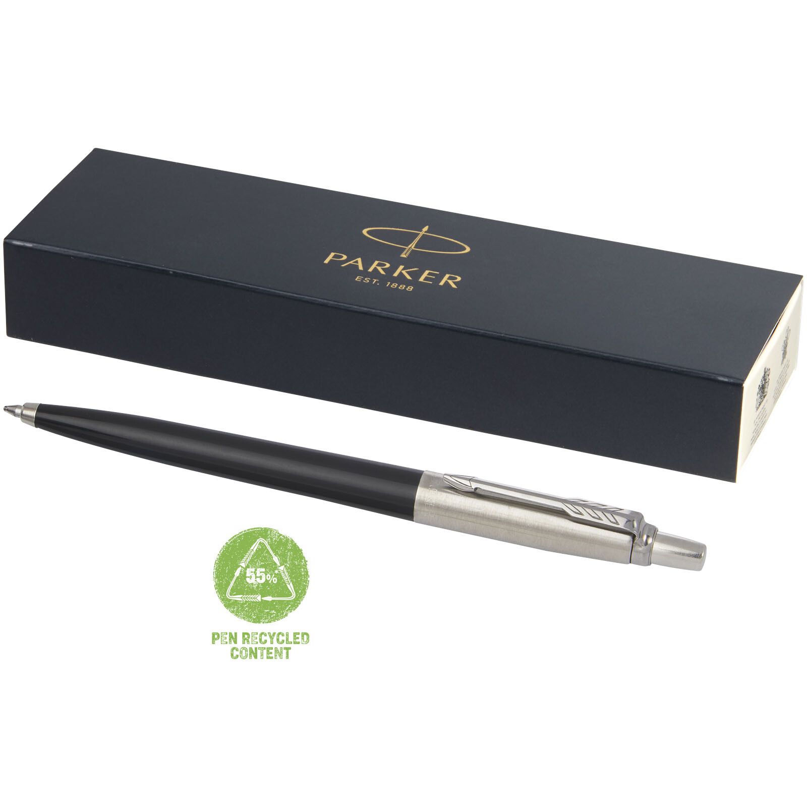 Parker Jotter Recycled Kugelschreiber (schwarze Mine) - schwarz-621