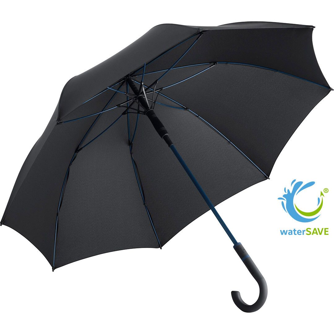 AC-Midsize-Stockschirm FARE® Style Ø112 cm - schwarz - marine-475