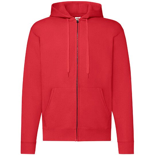 Classic Hooded Sweat Jacket - red-885
